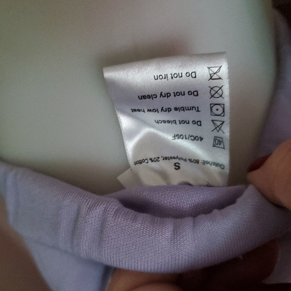 NEW Y2K HUMMEL pants Annika pastel purple‎ chevron drawstring track S - Picture 5 of 6